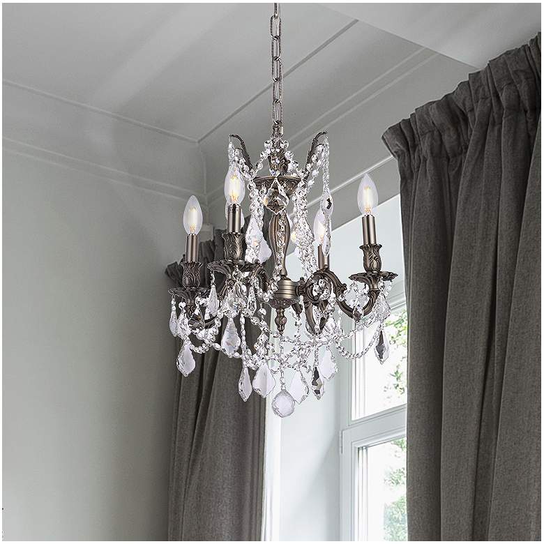 Image 1 Rosalia 4 Lt Pewter Pendant Clear