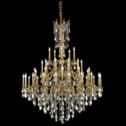 Rosalia 45 Lt French Gold Chandelier Golden Teak