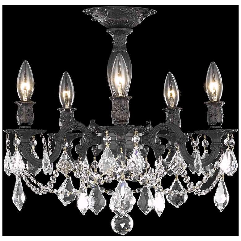 Image 1 Rosalia 5 Lt Dark Bronze Flush Mount Clear