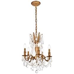 Rosalia 5 Lt French Gold Pendant Clear