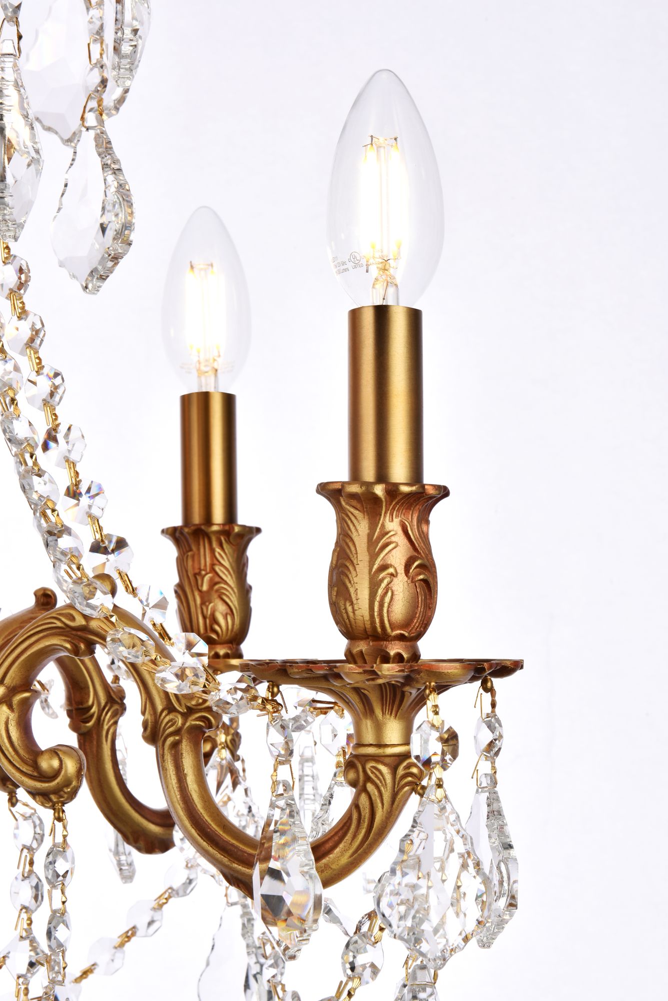 Image 6 Rosalia 5 Lt French Gold Pendant Clear more views