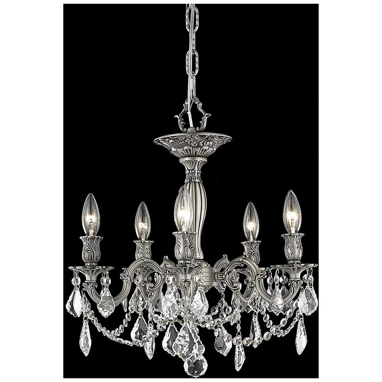 Image 1 Rosalia 5 Lt Pewter Flush Mount Clear