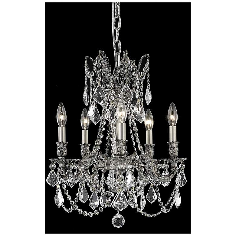 Image 1 Rosalia 5 Lt Pewter Pendant Clear