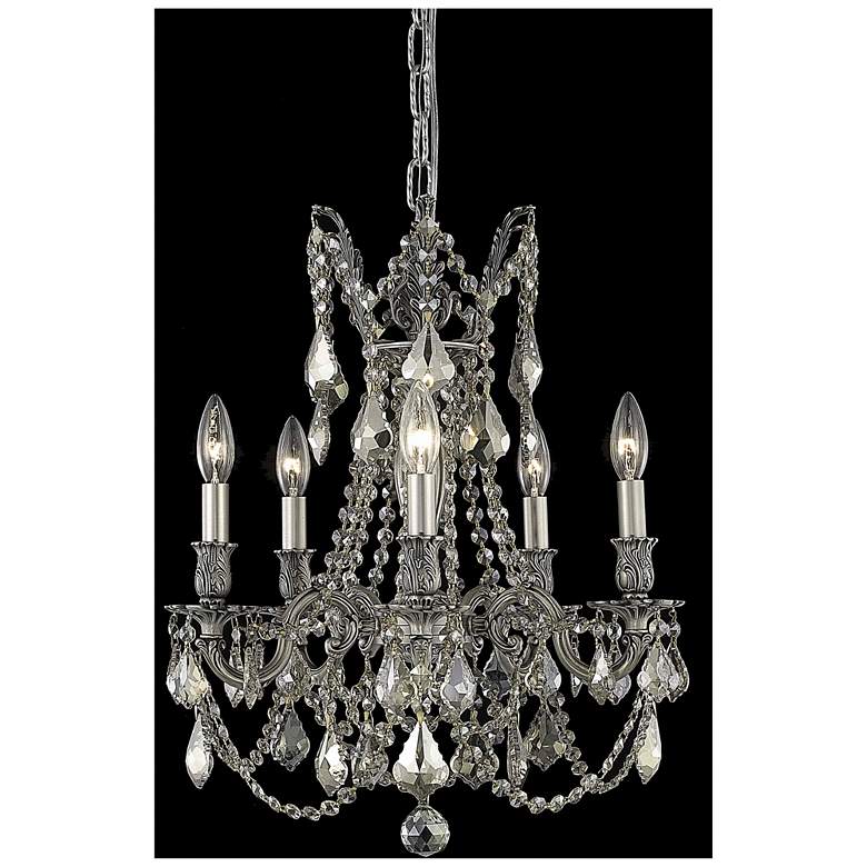 Image 1 Rosalia 5 Lt Pewter Pendant Golden Teak