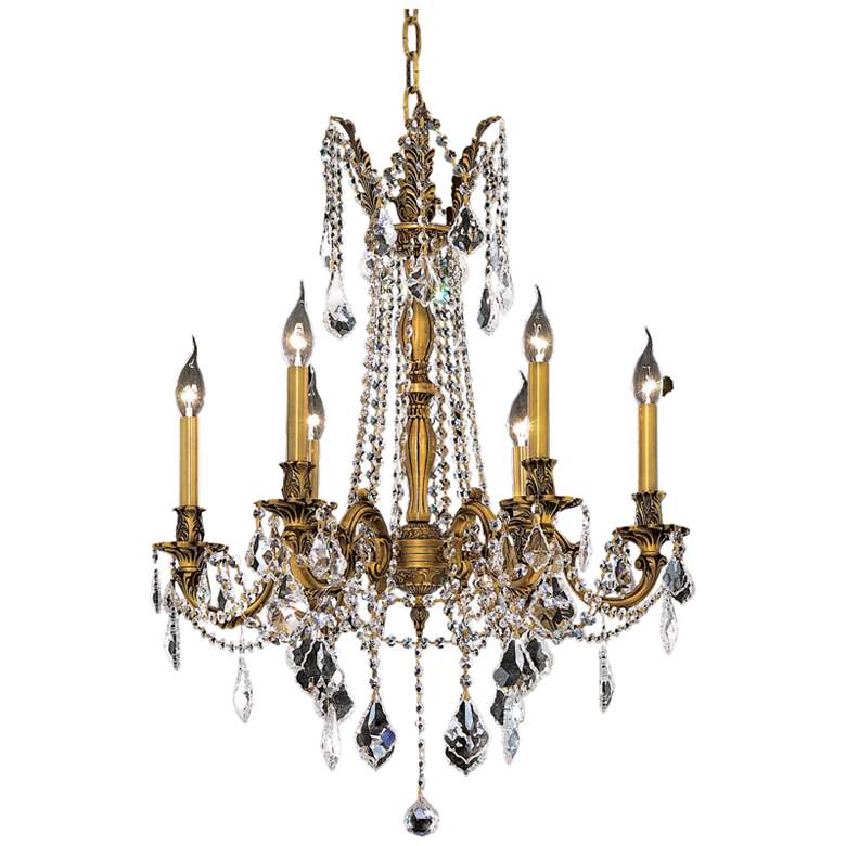 Image 1 Rosalia 6 Lt French Gold Chandelier Clear