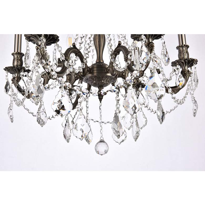 Image 5 Rosalia 6 Lt Pewter Chandelier Clear more views