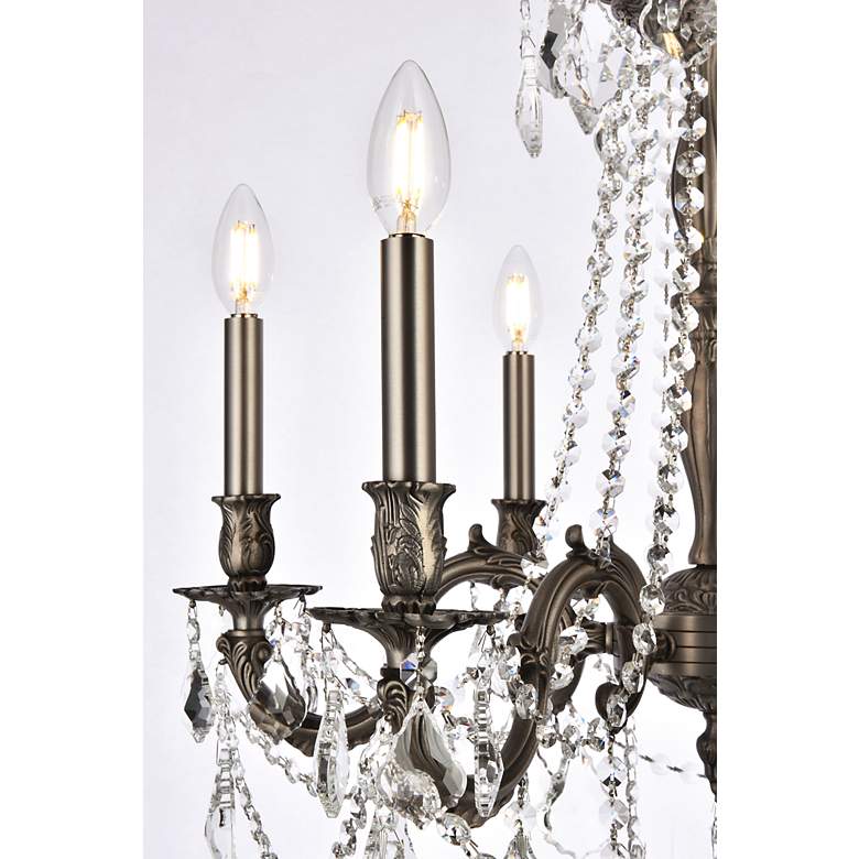 Image 6 Rosalia 6 Lt Pewter Chandelier Clear more views