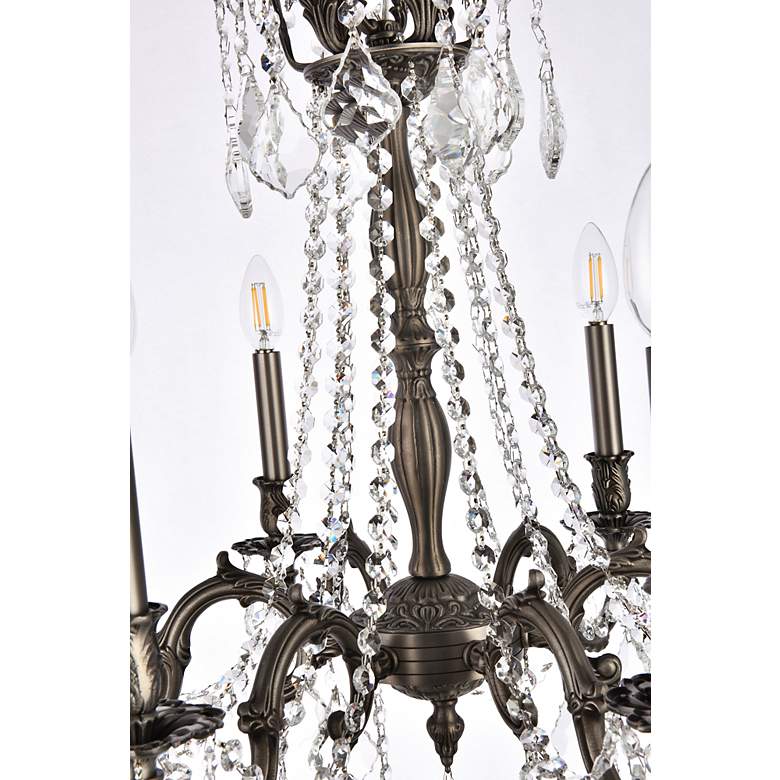 Image 7 Rosalia 6 Lt Pewter Chandelier Clear more views