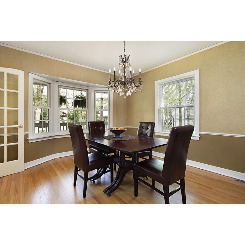 Image 3 Rosalia 6 Lt Pewter Chandelier Golden Teak more views