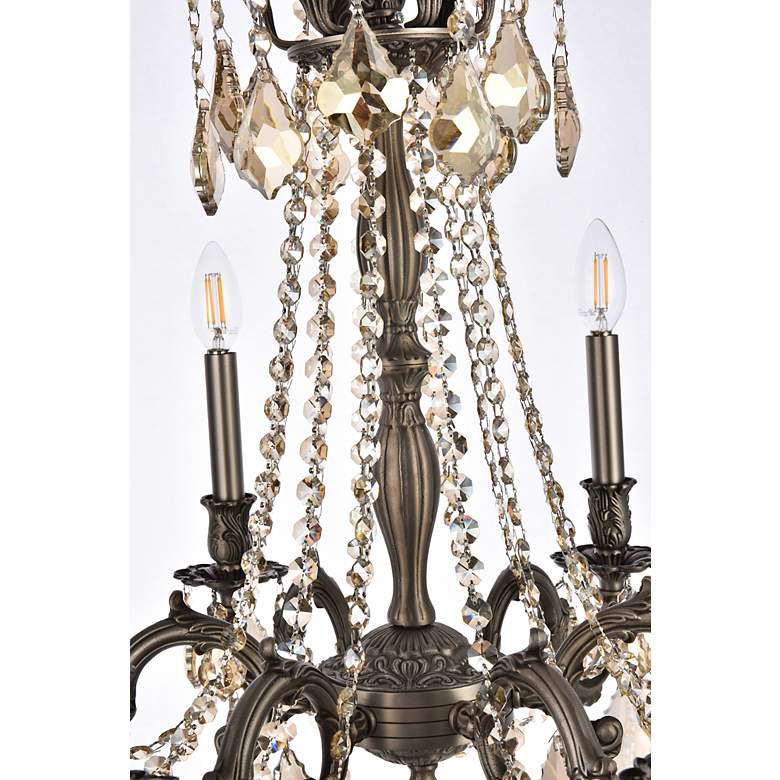 Image 7 Rosalia 6 Lt Pewter Chandelier Golden Teak more views