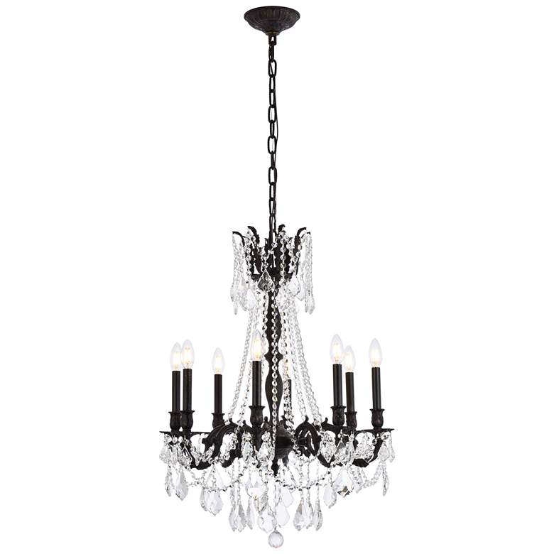 Image 1 Rosalia 8 Lt Dark Bronze Chandelier Clear