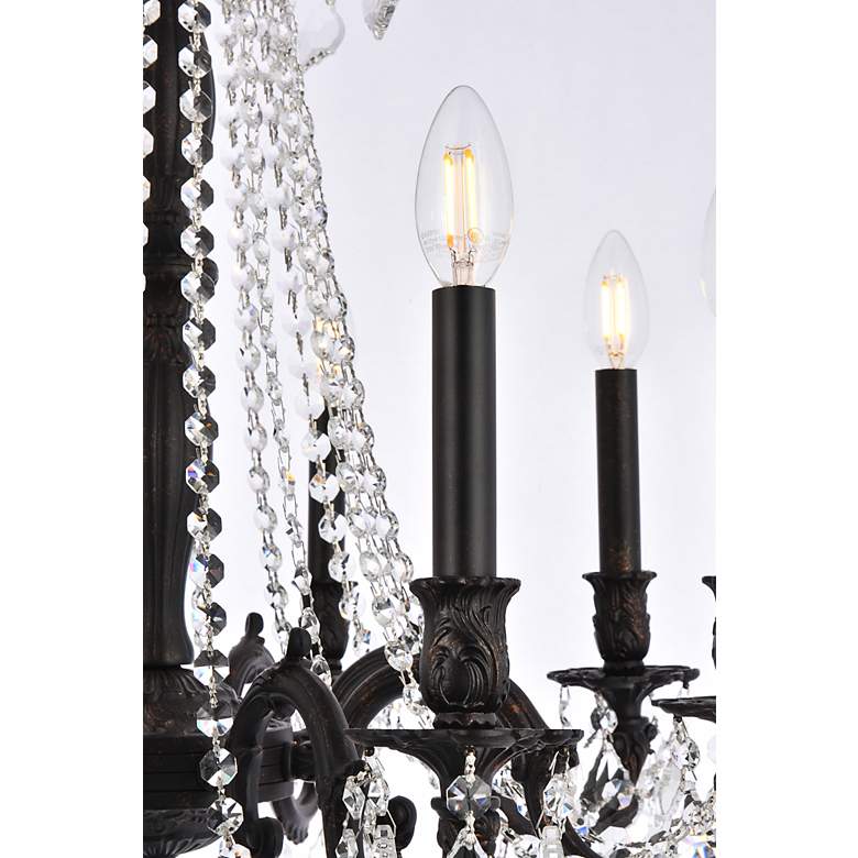 Image 6 Rosalia 8 Lt Dark Bronze Chandelier Clear more views