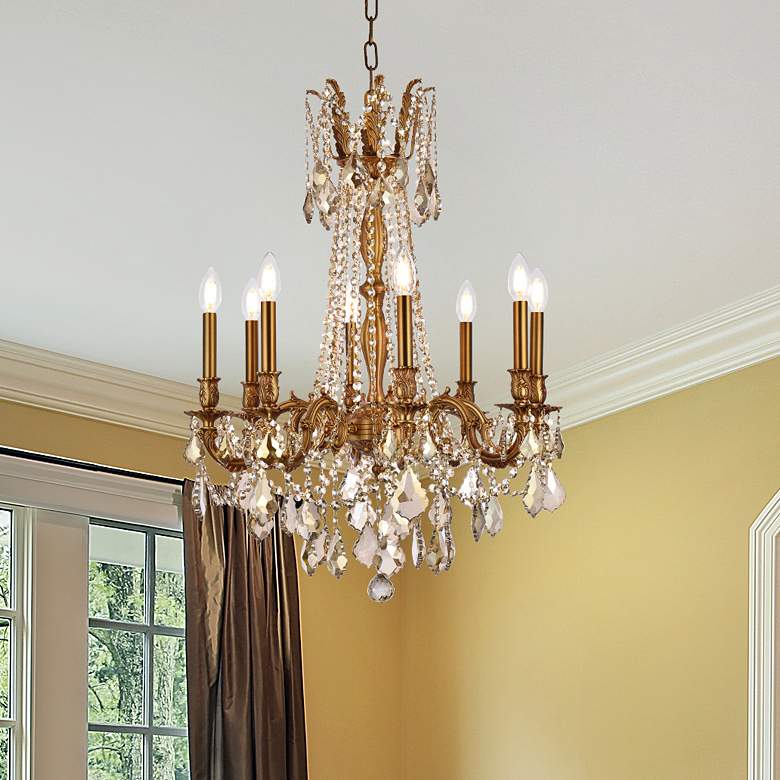 Image 1 Rosalia 8 Lt French Gold Chandelier Golden Teak