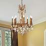 1_Rosalia 8 Lt French Gold Chandelier Golden Teak