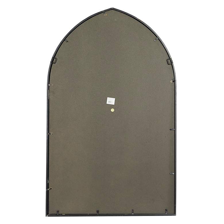Image 4 Rosalie Distressed Black 30" x 48" Arched Top Wall Mirror more views