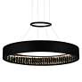 2_Rosalina 26" Wide Matte Black LED Ring Chandelier more views