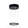 5_Rosalina 26" Wide Matte Black LED Ring Chandelier more views