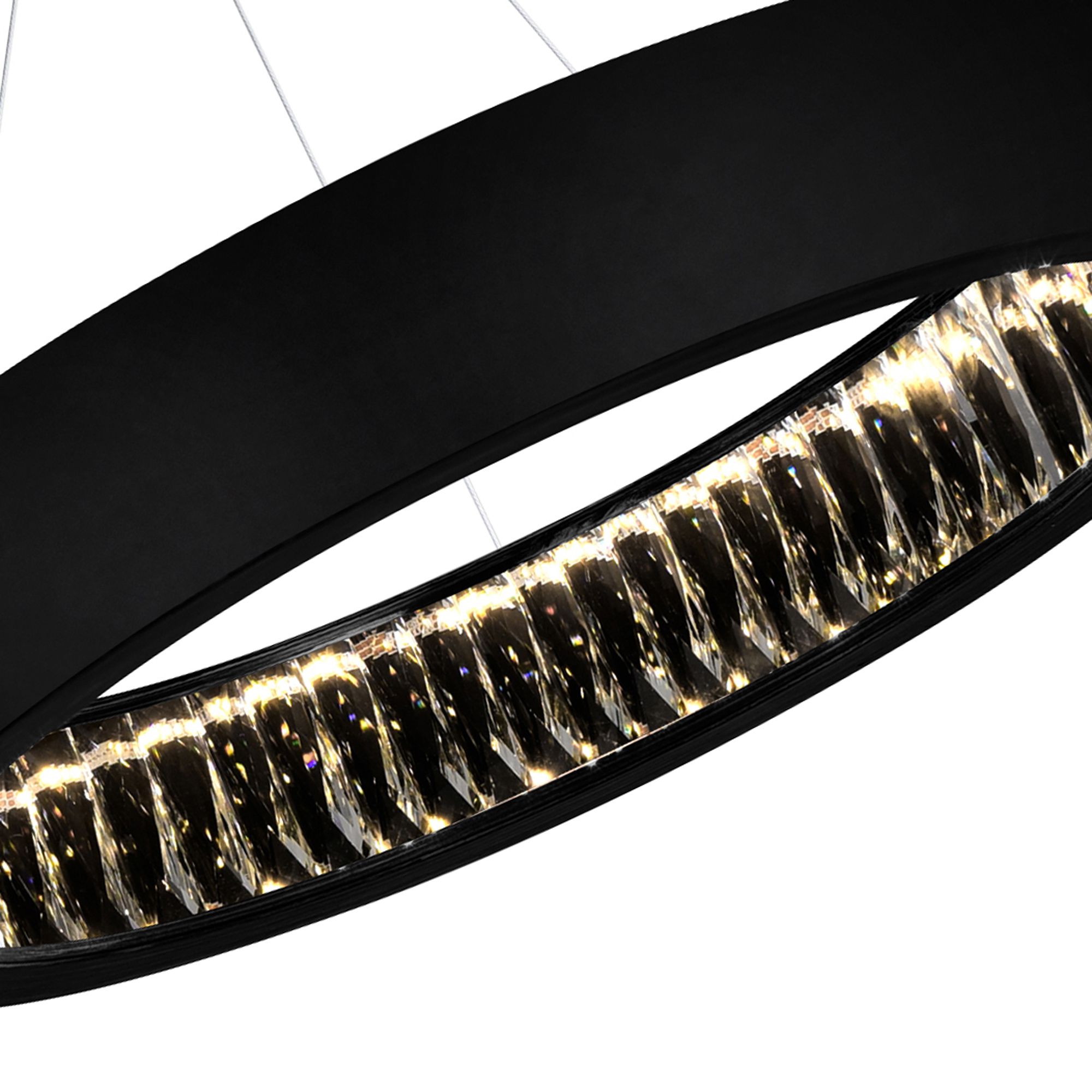 Thumbnail3 of Rosalina Integrated LED 20in Matte Black Chandelier more views