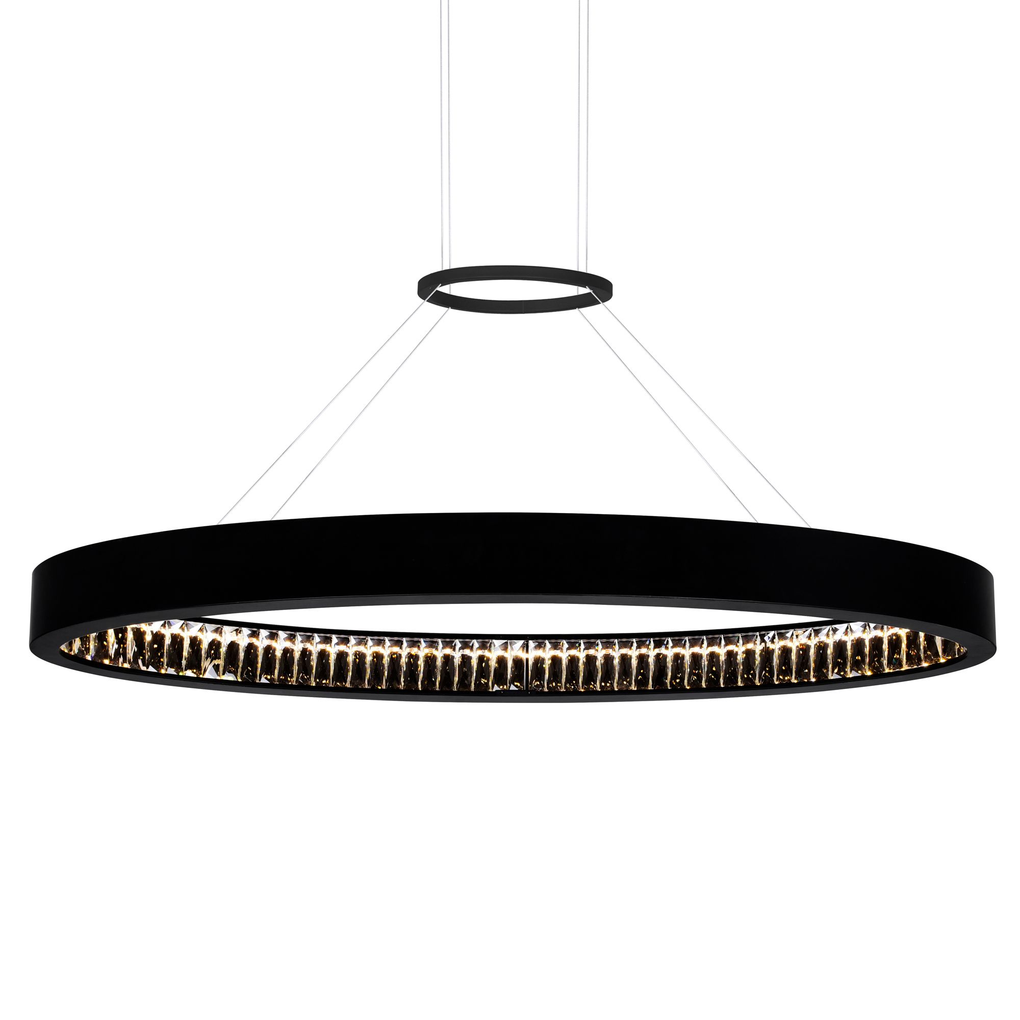 Image 2 Rosalina Integrated LED 42in Matte Black Chandelier more views