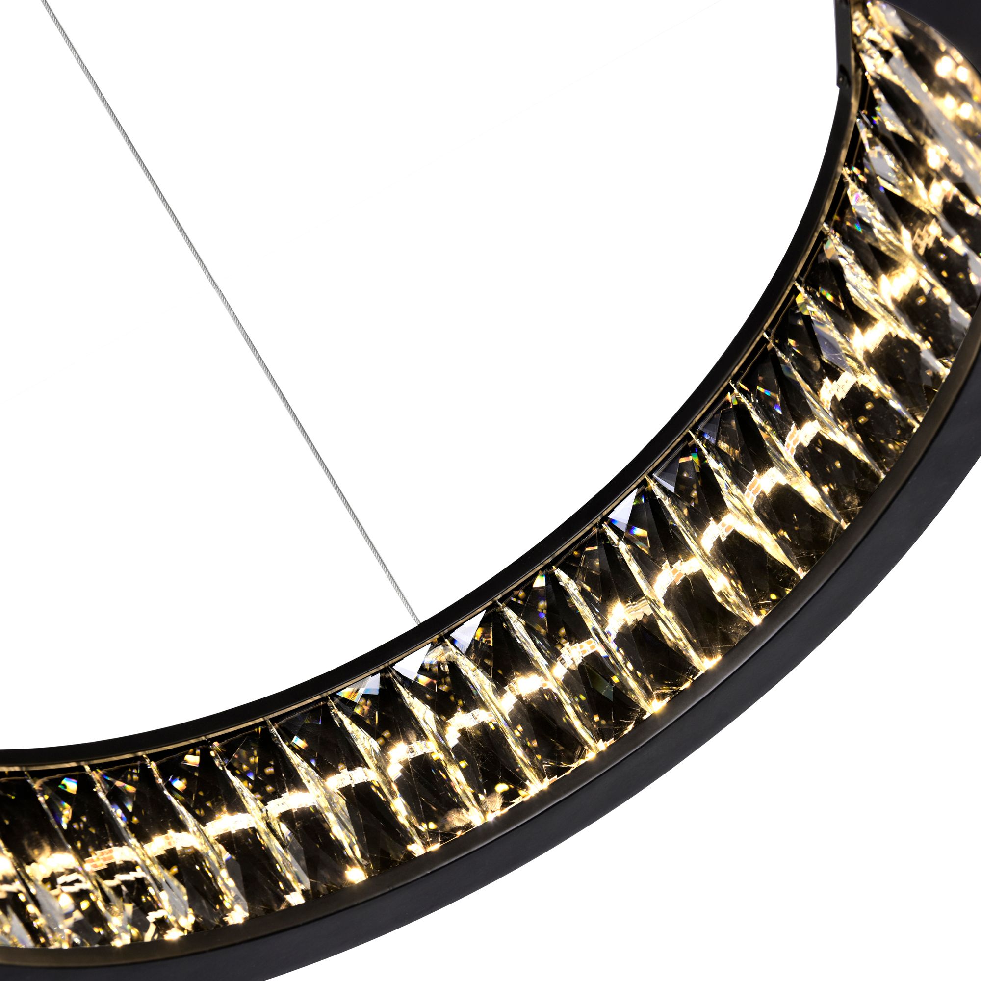 Image 5 Rosalina Integrated LED 42in Matte Black Chandelier more views