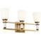 Rosalind 23 3/4"W Brushed Natural Brass 3-Light Bath Light