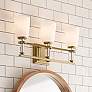 Thumbnail2 of Rosalind 23 3/4"W Brushed Natural Brass 3-Light Bath Light