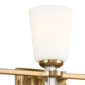Image4 of Rosalind 23 3/4"W Brushed Natural Brass 3-Light Bath Light more views