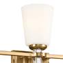 Thumbnail4 of Rosalind 23 3/4"W Brushed Natural Brass 3-Light Bath Light more views