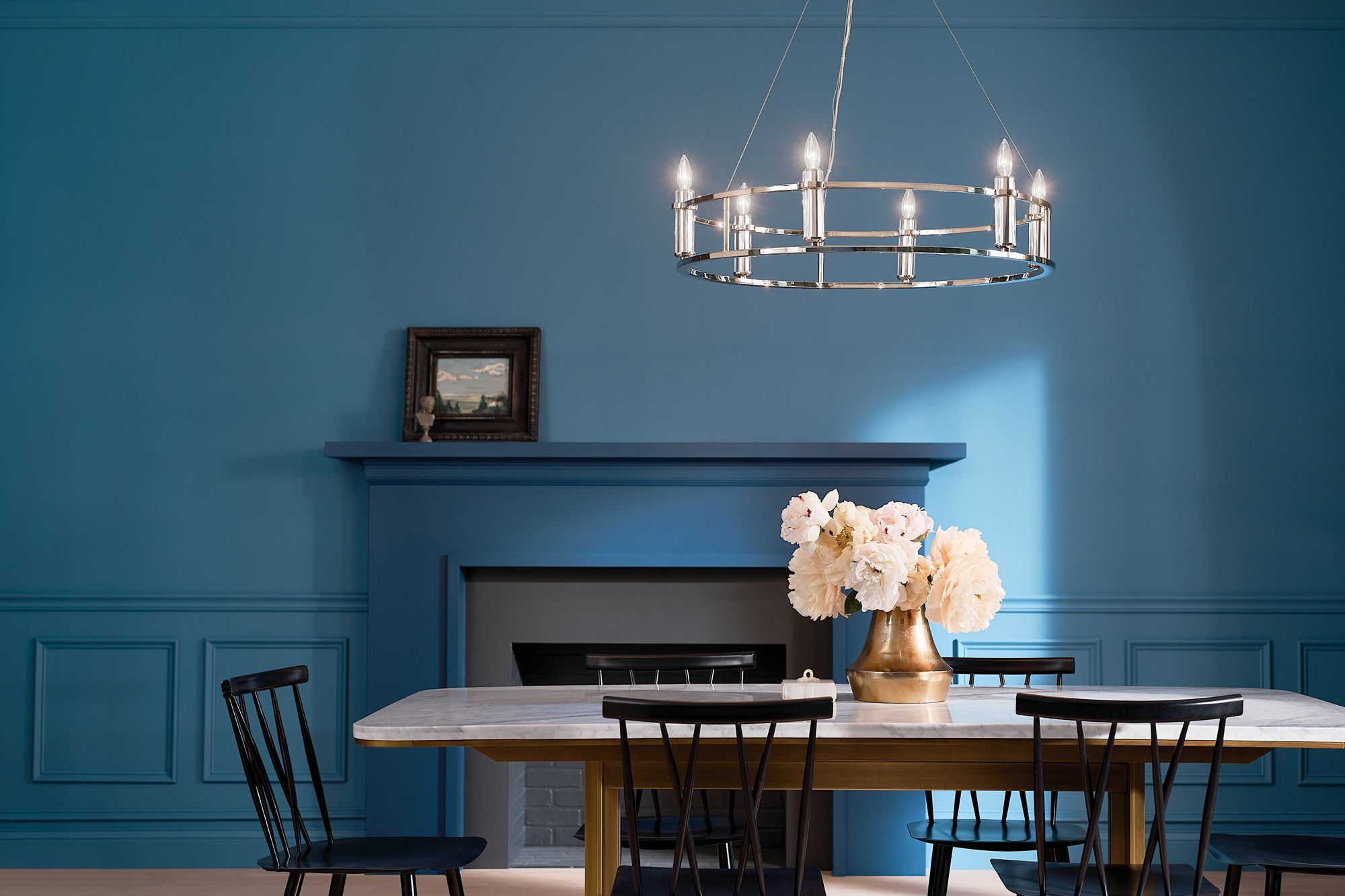 Image 5 Rosalind 33.25 Inch 6 Light Chandelier in Polished Nickel more views
