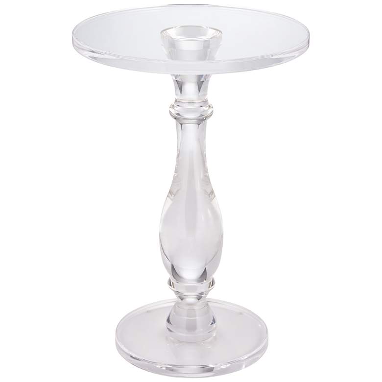 Image 2 Rosaline 13 1/4" Wide Clear Acrylic Pedestal Side Table