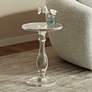 1_Rosaline 13 1/4" Wide Clear Acrylic Pedestal Side Table