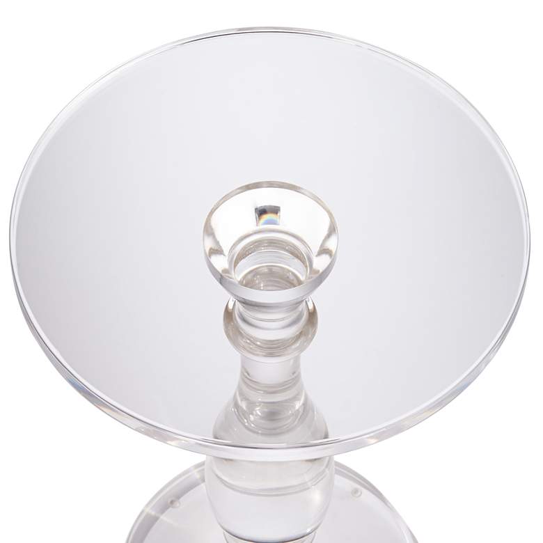 Image 3 Rosaline 13 1/4" Wide Clear Acrylic Pedestal Side Table more views
