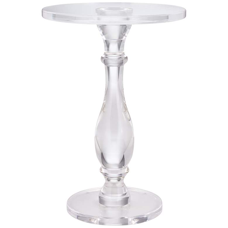 Image 6 Rosaline 13 1/4" Wide Clear Acrylic Pedestal Side Table more views