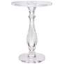 6_Rosaline 13 1/4" Wide Clear Acrylic Pedestal Side Table more views