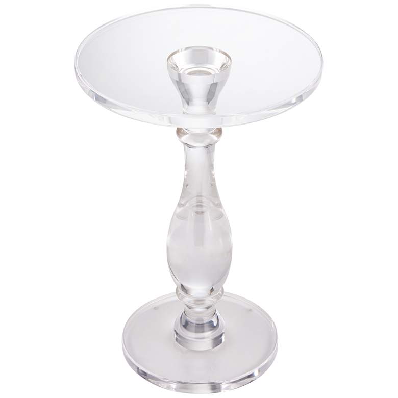 Image 7 Rosaline 13 1/4" Wide Clear Acrylic Pedestal Side Table more views