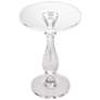 7_Rosaline 13 1/4" Wide Clear Acrylic Pedestal Side Table more views