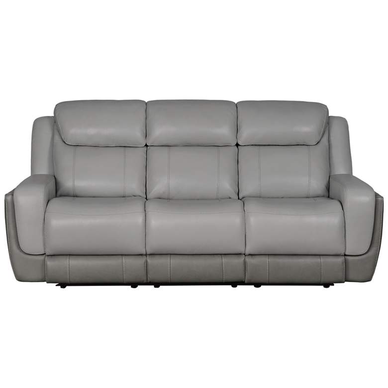 Image 1 Rosalyn 87 in. Zero Gravity Power Reclining Sofa in Silver and Gray Leather