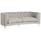 Rosalyn 87" Wide Gray Tufted Upholstered Sofa