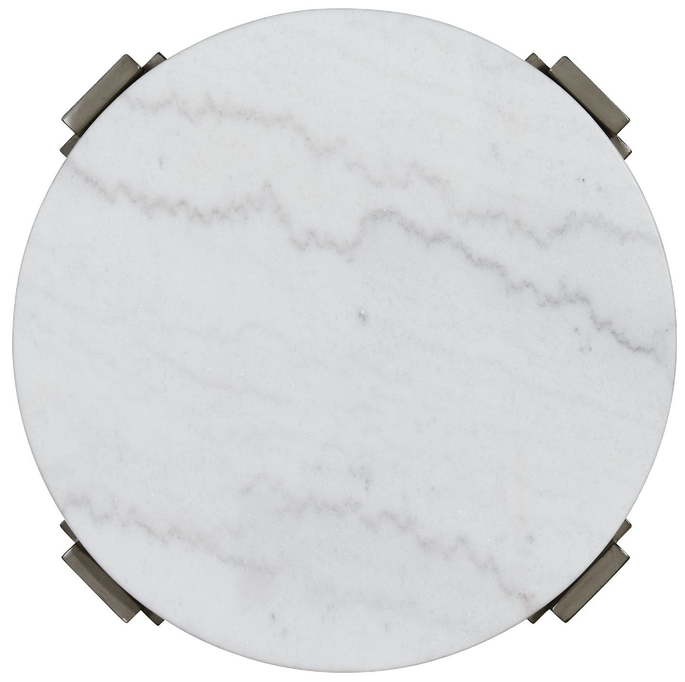 Image 2 Rosamel 24" Wide Marble and Ash Brown Round End Table more views