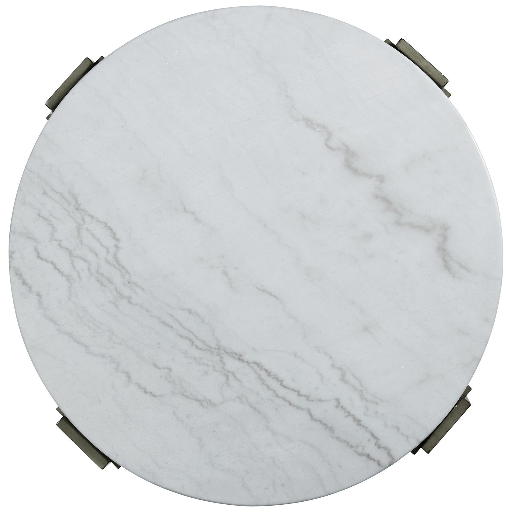 Image 2 Rosamel 38" Wide Marble and Ash Brown Round Coffee Table more views