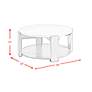 6_Rosamel 38" Wide Marble and Ash Brown Round Coffee Table more views