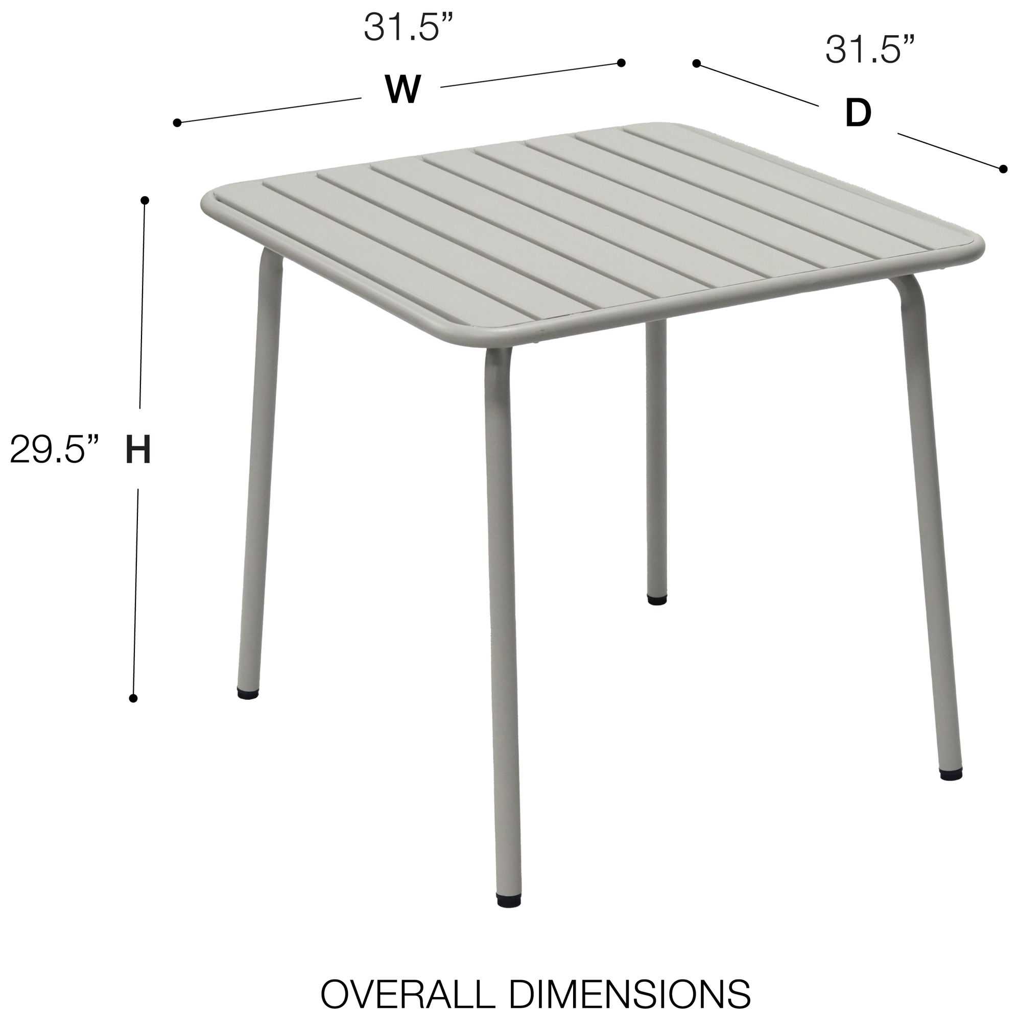 Rosco 32" Outdoor Square Table