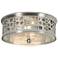 Roscoe 11" Wide Satin Nickel Drum Ceiling Light