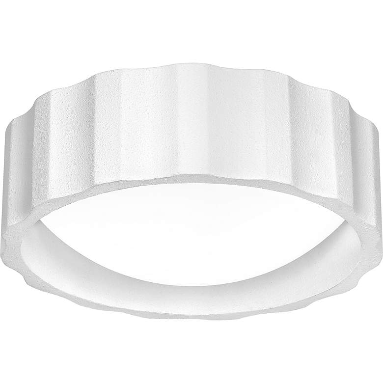 Image 4 Roscoe 2-Light Textured White Flush Mount Light more views
