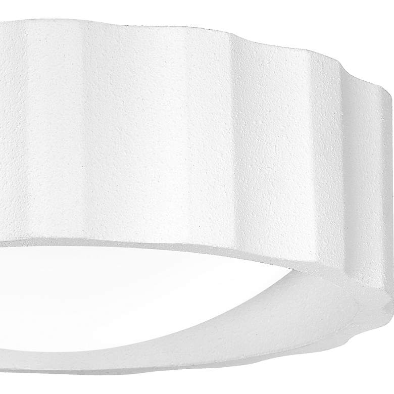 Image 5 Roscoe 2-Light Textured White Flush Mount Light more views