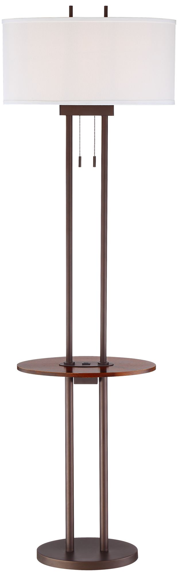 roscoe bronze twin pole floor lamp