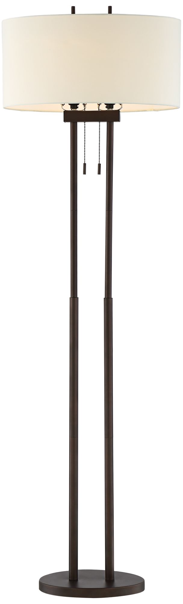 roscoe bronze twin pole floor lamp