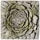 Rose 13 1/2" Square White Moss Outdoor Wall Plaque