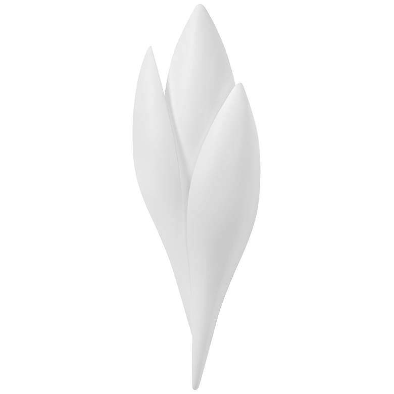 Image 1 Rose 18 1/4" High Gesso White Wall Sconce