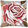 Rose 18" Square Floral Throw Pillow